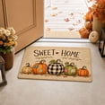 thumbnail image 4 of Ouuluon Soft Fall Pumpkin Maple Leaf Floor Mat, 16x24 inch Halloween Thanksgiving Decorative Rug for Bathroom Kitchen Porch Entryway, 4 of 7