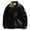 Black, variant on zejinsd Flannel Jacket for Men Casual Standing Collar Long Sleeve Workwear Outerwear Warm Fleece Jacket