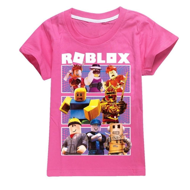 Roblox T-Shirt à Manches Courtes, Col Rond, Coton, Haut Décontracté d'Été, T-Shirt à Manches Courtes pour Garçons et Filles