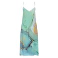 thumbnail image 4 of Robe Maxi d'Été Sans Manches à Col en V pour Femmes, Imprimé Floral Boho, Bretelles Spaghetti, Robe Longue Décontractée et Douce pour la Plage, 4 of 4