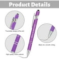 thumbnail image 4 of 20Pcs Retractable Ballpoint Pens Inspirational Quote Pen with Stylus Tip, Black Ink Metal Motivational Funny Touch Stylus Pen Encouraging Gift for Colleague Office, 4 of 7