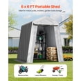 thumbnail image 2 of VEVOR Abri de Rangement Extérieur Abri 6 X 6 Pi Imperméable Auvent Portable Abri d'Auto Tente, 2 of 9