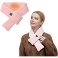 thumbnail image 1 of AIR-Electric Heating Scarf, Heated Scarf, Pink, Cotton, 3 Temperature Settings, Machine Washable, USB-Powered, Pain Relief, 1 of 4