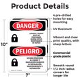 thumbnail image 2 of (2 Pack) Lockout Tagout Setup Maintenance Bilingual OSHA Danger Sign 7 Inch X 10 Inch Plastic Sign, Weather Resistant, UV Protected for Workplace, Business, and Construction Site, Made, 2 of 8