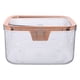 thumbnail image 5 of Mini bote de basura con tapa: bote de basura de plástico con tapa abatible para escritorio, tocador de oficina, mesa, hogar, suministros para organizar el espacio de trabajo., 5 of 7