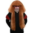 thumbnail image 2 of Adult Brown Asian Japanese Kabuki Theatre Drama Costume Wig, 2 of 2