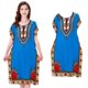thumbnail image 5 of de mujer Boho Elegante Lado hasta la Manga de élago Ropa Túnica suelta Ropa , Azul Yinane Vestido de verano de las mujeres, 5 of 7