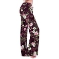thumbnail image 2 of Edvintorg Pants For Women Trendy High Waist Wide Leg Pants Flowers Casual Pants Trousers Pocket Vintage Clothing On Clearance, 2 of 6