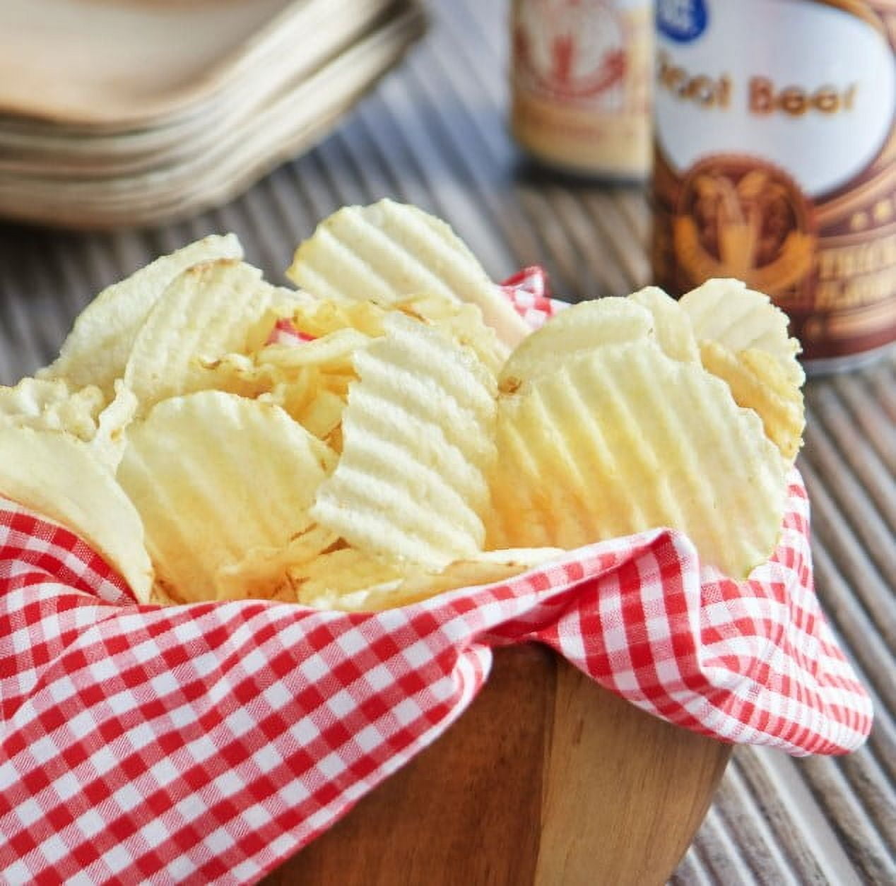 Great Value Original Wavy Potato Chips Party Size, 13 oz