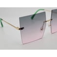 thumbnail image 2 of Multi Colored Big Rectangle Unisex Luxury Sunglasses Vintage Punk Oversized, 2 of 6