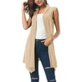 thumbnail image 6 of Cardigan Draped Women Blouse Asymmetric Hem Vest Front Open Women's Sleeveless Women's Coat Women Jacket Soft Sweater Women Jacket Women Fitted Old Faithful Jacket Long Sleeve Coat, 6 of 8