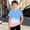 Sky Blue, variant on Wuxian Boys Girls Graphic T Shirt Ice Cream Print Short Sleeve Gradient Crewneck Casual Loose Fit Tee Fashionable Comfortable Daily Wear Cute Trendy Tops,Mint Green,12-13 Years
