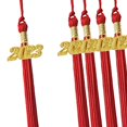 thumbnail image 2 of Baohd 10Pcs 2023 Graduation Cap Pompons Blanc Classique 15 Pouces Accessoires de Fête Rouge 40cm 1Set, 2 of 6