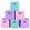 Multicolor, variant on PinkSheep Collapsible Fabric Cube Storage Bins, 11" Storage Cubes Basket Organizer Bins with Handles for Closet, Black, 6 Pack