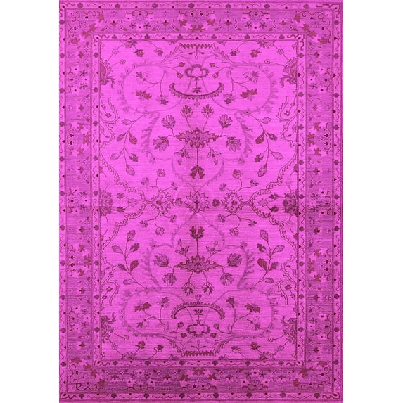Ahgly Company Indoor Rectangle Oriental Pink Industrial Area Rugs, 2' x 3'