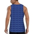 thumbnail image 3 of Gaeub Blue Lantern Shapes Men's Athletic Tank Top, Workout Sleeveless Shirts, Running Tank Tops for Gym, Running, Training - Medium, 3 of 9