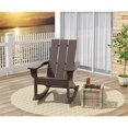 thumbnail image 2 of Parkdale Outdoor HDPE Plastic Adirondack Rocking Chair in Dark Brown, 2 of 8