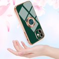 thumbnail image 3 of for Rose Gold iPhone 11 Case for Women Girls Kickstand Ring Holder 360 TPU Rotation Rings Cases with Stand Glitter Plating Edge Work with Magnetic Mount Slim Luxury Case Girly Cover Case Green, 3 of 16