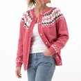 thumbnail image 5 of JUUNthy Womens Cardigan Sweater, Button Down Long Sleeve Vintage Pattern 2026 Fashion Casual Knit Outerwear Beige M, 5 of 14