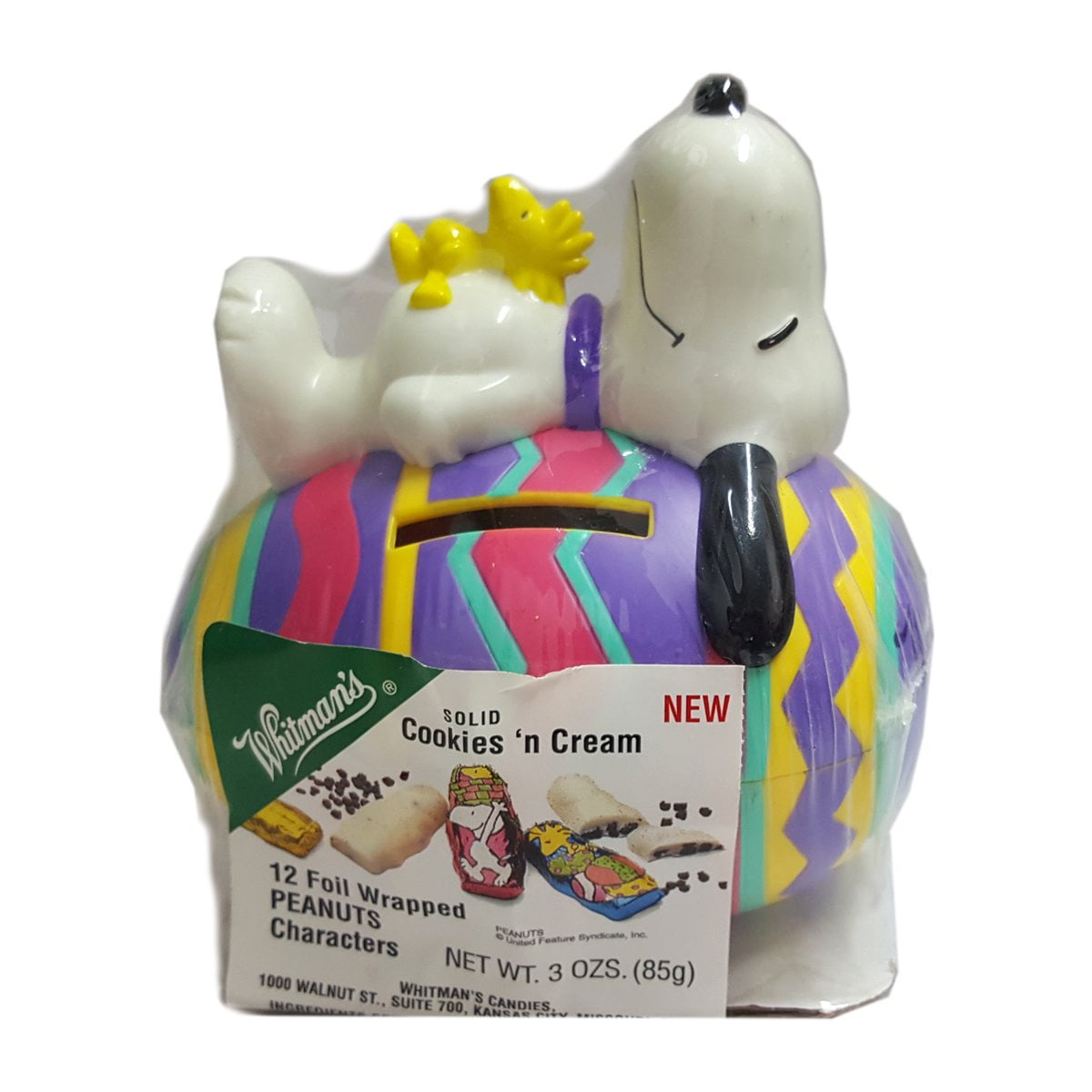 Whitman's Peanuts Snoopy Easter Egg Bank w/ Candy