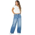 thumbnail image 3 of Celebrity Pink Women's and Women's Plus Baggy Wide Leg Jeans, Sizes 1-24, 3 of 5