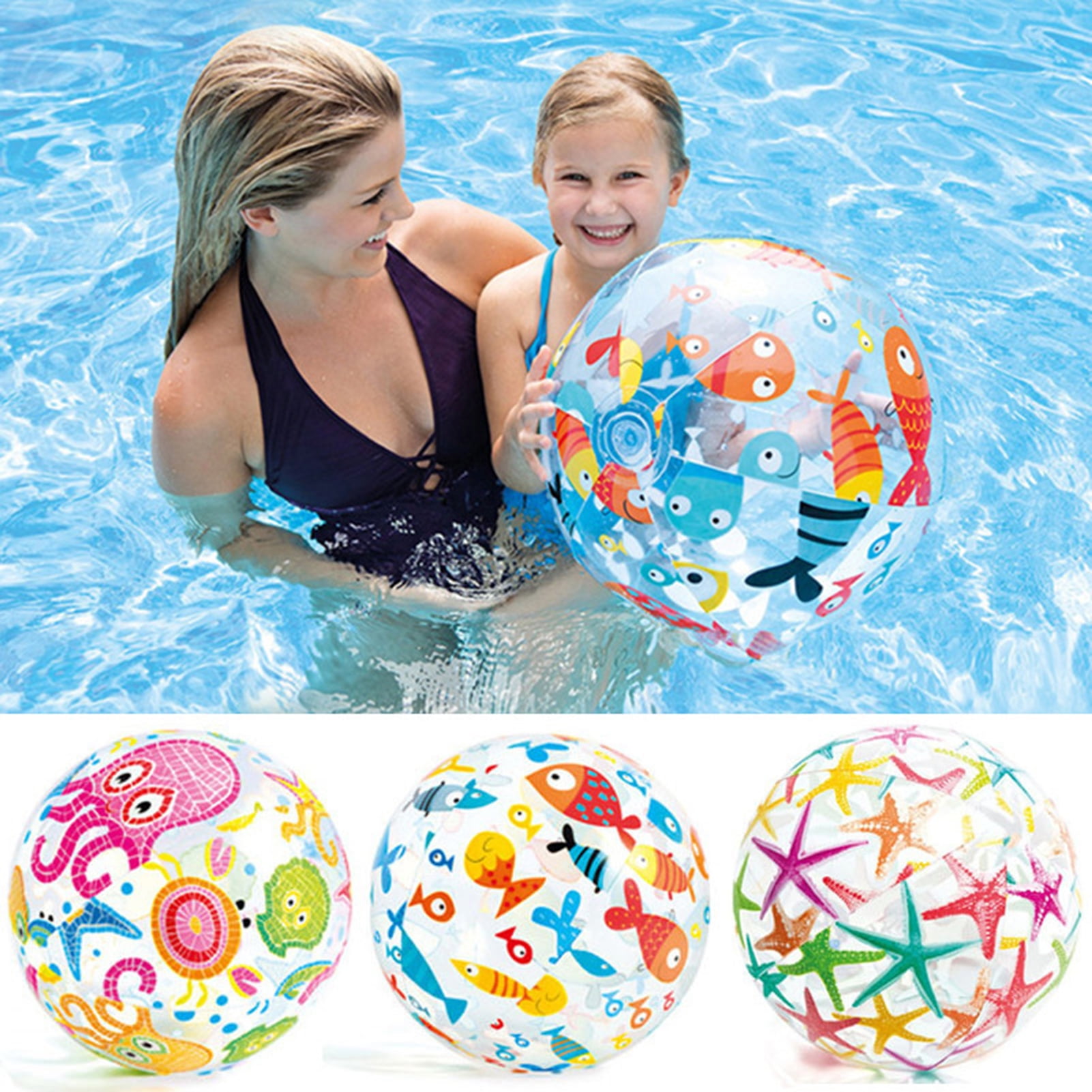 Baby Kids Beach Pool Play Ball Inflatable Educational Children Ball Toys BLUS