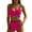 X233-Hot Pink, variant on Neewe Women High Waisted Bikini Sets Tummy Control Swimsuits Two Piece Drawstring Bathing Suit