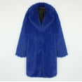 thumbnail image 6 of safuny Warm Faux Fur Long Sleeve Jacket Men Stylish Turn Down Collar Casual Outerwear Daily Wear able Soft Fabric Fashionable Blue M, 6 of 7