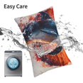 thumbnail image 6 of Cauagu Sunset Ocean Watercolor Dolphin Print Pillow Covers with Envelope Closure,1PC Pillow Cases Decorative Pillow Case for Bed & Couch, Pillows Not Included-16"x24", 6 of 6