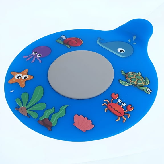 LAMIRO Bathtub Drain Stopper,Silicone Tubing Stopper Plug,Universal Bathtub Drain Cover,Children's Gift (Blue Turtle)