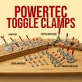 POWERTEC 4PK Toggle Clamp, 300 lbs Capacity, 201B Quick Release Horizontal Clamps w/Antislip