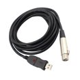 thumbnail image 3 of Cable de micrófono USB 2.0 de metal Cable convertidor de enlace de micrófono sin conductor Cables de conector de cable de audio Inevent EL5004-00, 3 of 7