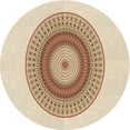 thumbnail image 1 of Ahgly Company Machine Washable Indoor Round Transitional Golden Blonde Gold Area Rugs, 3' Round, 1 of 7