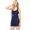 Navy Blue, variant on Revolt Plus Size Women's Juniors Twill or Denim Short Overalls (Black, 18)