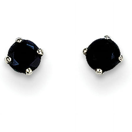 Primal Gold 14 Karat White Gold 3mm Sapphire Stud Earrings