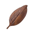 thumbnail image 4 of Bandeja de madera para servir frutas, forma de hoja, decorativa, rústica, para aperitivos, para salón de té, hotel, banquetes, cenas y fiestas., 4 of 9