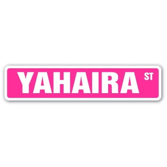 4 x 18 in. Childrens Name Room Street Sign - Yahaira