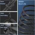 thumbnail image 5 of USB C Cable, 5Pack 6FT USB C to USB C Cable 60W(3A) Nylon Braided Type C Fast Charging Cord for iPhone 16/16 Plus/16 Pro Max/15/15 Plus/15 Pro Max,MacBook Pro, iPad Pro Air, Samsung S24/S24 Ultra/S23, 5 of 7