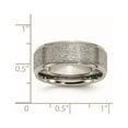 thumbnail image 6 of Chisel Titanium Brushed Center 8mm Ridged Edge Band, 6 of 7