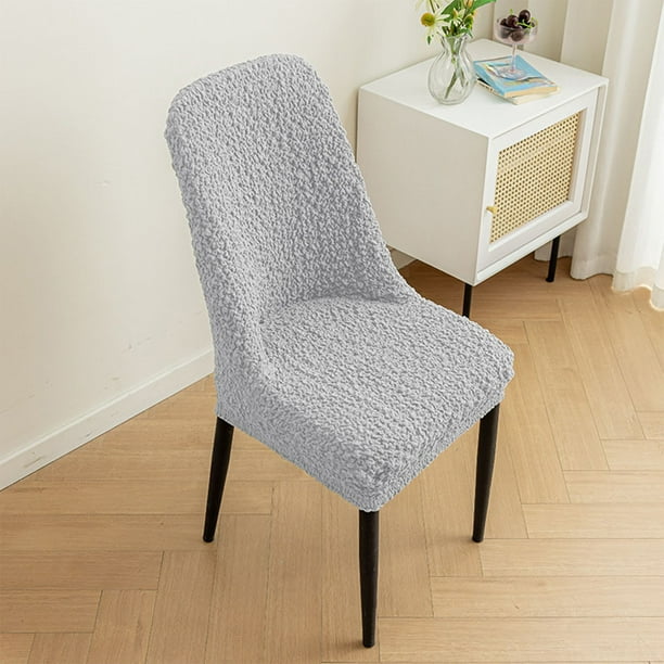 Fundas De Silla De Poliéster Fundas elásticas para sillas, paquete de 1, de nailon gris y elastano, lavables, para comedor, cocina, decoración de banquetes de boda. JASKFLY