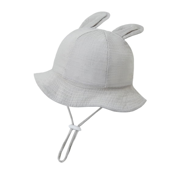 ZACPNCV Baby Sun Hat Toddler Girls Bucket Beach Hat Wide Brim UPF 50 Adjuatable Travel Beach Gray Free Size