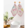 thumbnail image 2 of Easter Kitchen Dish Towels for Drying Dishes Set of 2, Colorful Polka Dot Bunny Vintage Pink Checkered Plaid Waffle Weave Microfiber Hand Tea Bathroom Towels Quick Dry & Absorbent Towel 12x12, 2 of 7