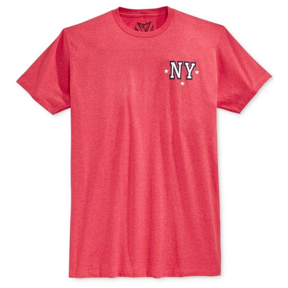 Univibe Mens NY State Graphic T-Shirt, Red, Medium