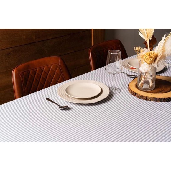 Nappe à rayures bistrot 100 % coton Fabstyles