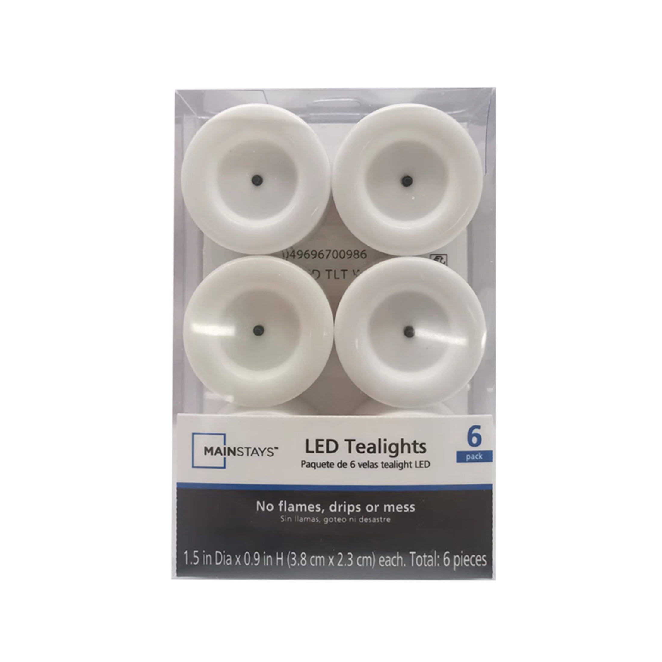 (3 pack) Mainstays Unscented Led Tealights Flameless Candles, White, 4.60", 0.18 lb