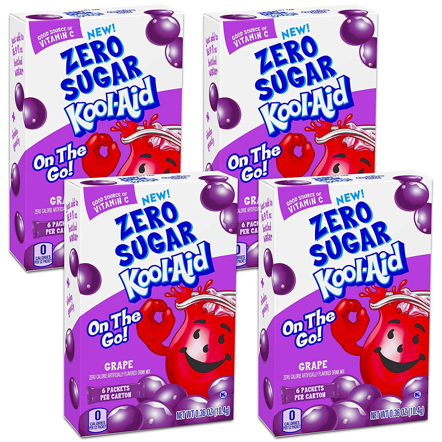 KoolAid Sugar Free Low Calorie Drink Mix 6 easy open packets (Pack of