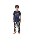 thumbnail image 3 of REORIAFEE Christmas Pajama Pants for Family 2 Piece Kids Boys Girls Loungewear Long Sleeve Top and Pant Santa Graphic Soft Sleepwear Blue 2-10T, 3 of 8