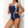 thumbnail image 6 of Charmo Racerback Sport Swimsuit for Womens Side Spliced One Piece Pro Swimwear, 6 of 8