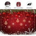 thumbnail image 5 of 5 x 3 ft Snowflake Christmas Backdrop Red Theme Xmas Glittering Snowflakes Stars Christmas Balls Warm Festive Patterns Background Winter New Year Eve Family Party Decor Banner Studio Booth Props, 5 of 5