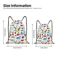 thumbnail image 4 of Drawstring Backpack - Cute pattern Splash Proof Small Drawstring Gym Bag for Women Men, Cinch Sports String Bag Backpack for Travel Swimming Beach, 4 of 8